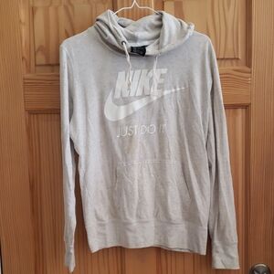 Nike Men's Light Gray Hoodie